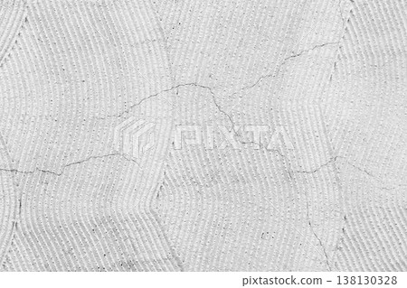 High-contrast white plaster wall with wavy stucco pattern 138130328