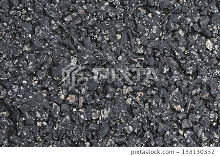 Closeup view of weathered asphalt pavement, photo texture Closeup view of weathered asphalt pavement, photo texture 138130332