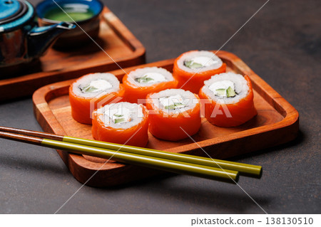 Sushi set with tea and small teapot 138130510