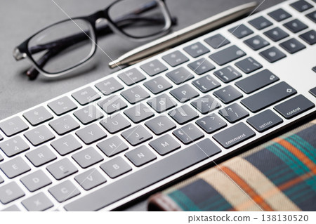 Keyboard close up template 138130520