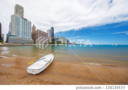 Modern skyline of Miami with towering skyscrapers, tropical vibe, and waterfront views Modern skyline of Miami with towering skyscrapers, tropical vibe, and waterfront views 138130533