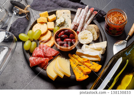 Cheese and meat assortment for wine Cheese and meat assortment for wine 138130833