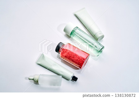Skincare products for cosmetic innovations and beauty treatments Skincare products for cosmetic innovations and beauty treatments 138130872
