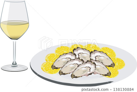 plate of oysters plate of oysters with lemon and white wine plate of oysters plate of oysters with lemon and white wine 138130884