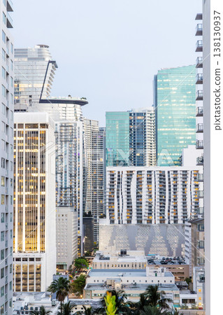 Dense modern skyscrapers in Miami 138130937