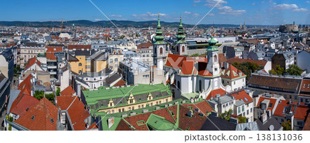 Roofscape of the Viennese district Mariahilf 138131036