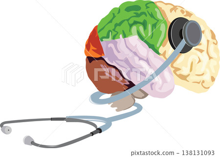 stethoscope observes the human brain 138131093