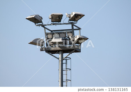 poles and lights for lighting 138131165