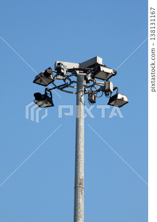 poles and lights for lighting 138131167