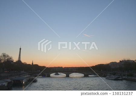 A view of the sunset during magic hour from the Pont Alexandre III, Paris, March 18, 2026. A view of the sunset during magic hour from the Pont Alexandre III, Paris, March 18, 2026. 138131237