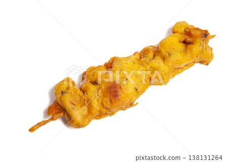 Grilled vegetable shish kebab isolated on white background Grilled vegetable shish kebab isolated on white background 138131264
