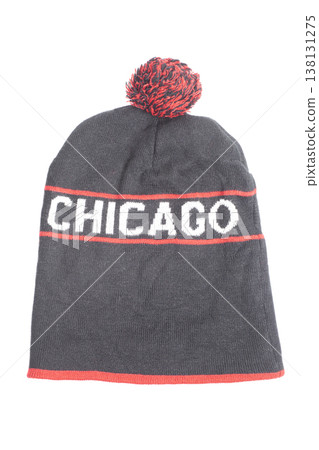winter beanie hat isolated on white background. winter beanie hat isolated on white background. 138131275