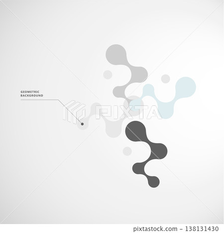 Connected forms elegant background for digital Interfaces. Vector illustration 138131430