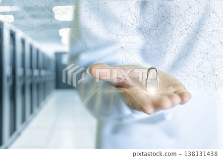 Padlock in server room 138131438