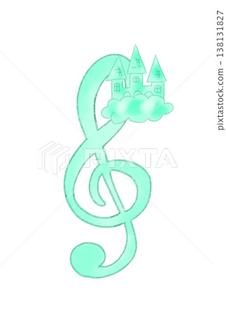 帶有城堡的音符 138131827
