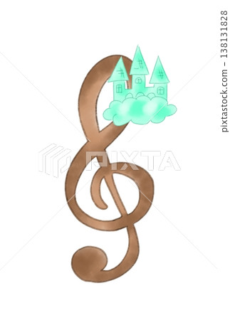 帶有城堡的音符 138131828