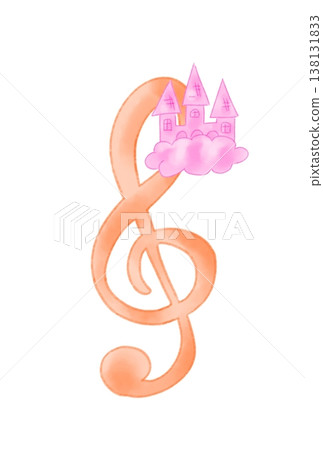 帶有城堡的音符 138131833