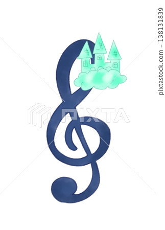 帶有城堡的音符 138131839