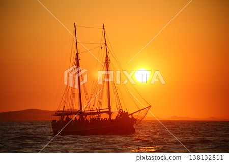 Sunset in Zadar Croatia Over Adriatic Sea Sunset in Zadar Croatia Over Adriatic Sea 138132811