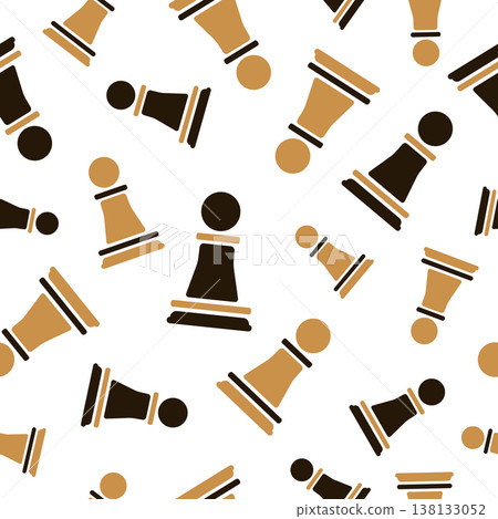 Chess Pawn seamless pattern. Strategy game background. Vector chess pieces illustration Chess Pawn seamless pattern. Strategy game background. Vector chess pieces illustration 138133052