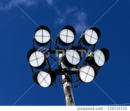 Night lights installed in the baseball stadium Night lights installed in the baseball stadium 138133110