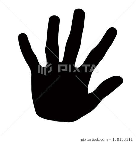 a hand silhouette vector a hand silhouette vector 138133111