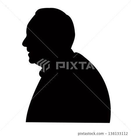 a man head silhouette vector a man head silhouette vector 138133112