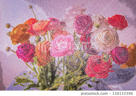 Abstract floral background with colorful flowers artistic texture. Abstract floral background with colorful flowers artistic texture. 138133398