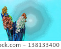 Creative easter floral design with colorful abstract background. 138133400
