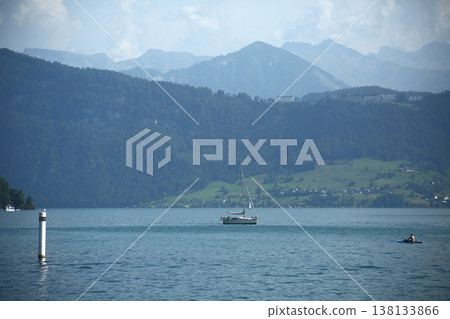 Lake Lucerne Scenic View in Switzerland Lake Lucerne Scenic View in Switzerland 138133866