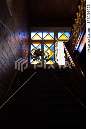 Historic music space with glowing shadows and gentle dust motes Historic music space with glowing shadows and gentle dust motes 138134078