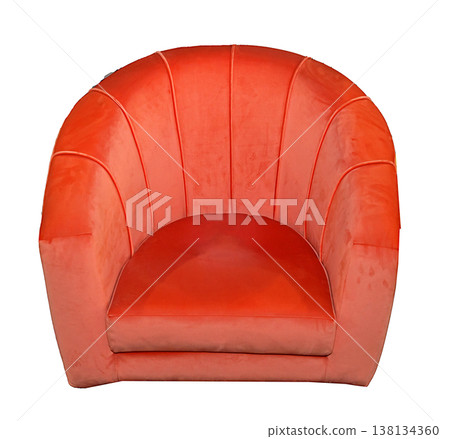 Red leather armchair 138134360
