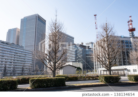 A view of the Kasumigaseki government office district. A view of the Kasumigaseki government office district. 138134654