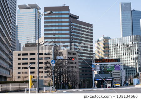 A view of the Kasumigaseki government office district. A view of the Kasumigaseki government office district. 138134666