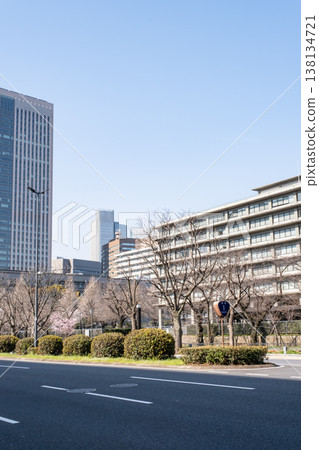 A view of the Kasumigaseki government office district. A view of the Kasumigaseki government office district. 138134721
