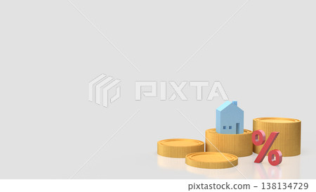 Home Loan Interest Rate and Property Investment Concept 3d render. Home Loan Interest Rate and Property Investment Concept 3d render. 138134729