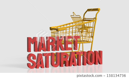 Market Saturation Retail Competition and Consumer Demand Concept 3d render. Market Saturation Retail Competition and Consumer Demand Concept 3d render. 138134736