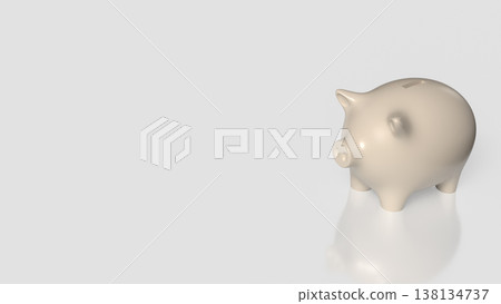 Piggy Bank Savings Concept On Clean Background 3d render. 138134737