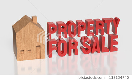 Property For Sale Residential Home Investment and Real Estate Concept 3d render. 138134740