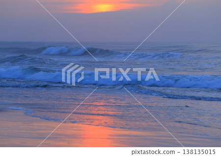 beautiful beach sunrise 138135015