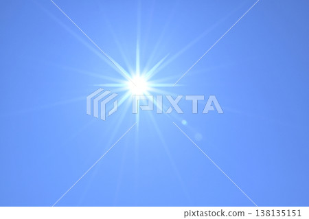 Blue sky and sun, direct sunlight Blue sky and sun, direct sunlight 138135151