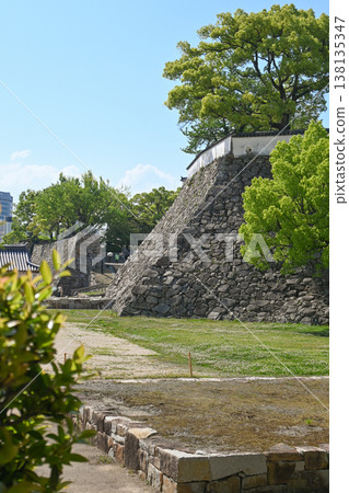 Okayama Castle and stone walls Okayama Castle and stone walls 138135347
