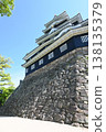 Okayama Castle and its main tower 138135379