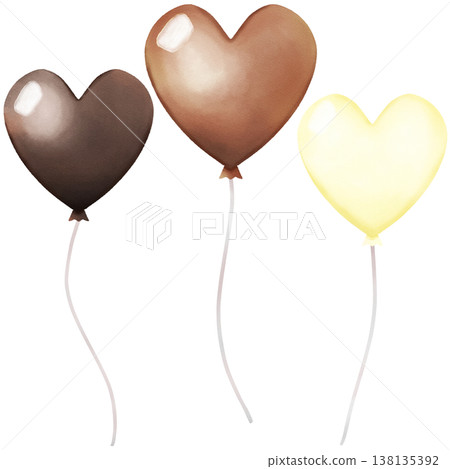 Heart-shaped balloons, Valentine's Day theme 138135392
