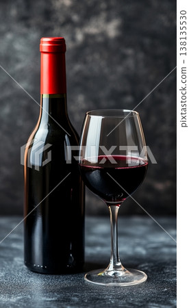 A Beautifully Arranged Table Setting for a Fine Dinner Featuring a Vintage Wine and Grapes A Beautifully Arranged Table Setting for a Fine Dinner Featuring a Vintage Wine and Grapes 138135530