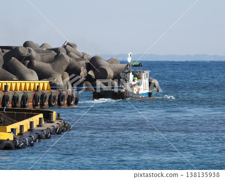 Tugboats working in the bay Tugboats working in the bay 138135938
