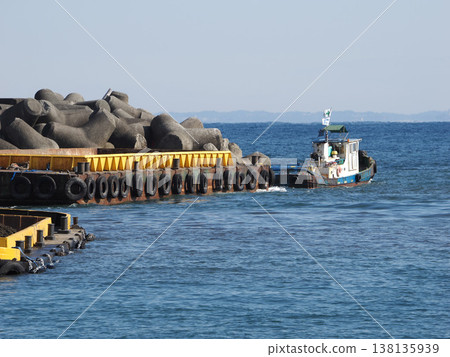 Tugboats working in the bay Tugboats working in the bay 138135939