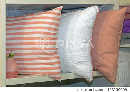 Large pillows on shelf Large pillows on shelf 138136009