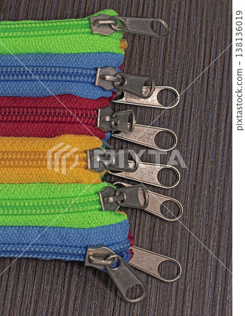 Closed clorful zippers pattern Closed clorful zippers pattern 138136019
