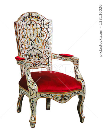 Old antique chair isolated 138136026